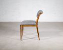 Art Deco Style Leather Dining Chair by Costantini | Chairs by Costantini Design. Item composed of wood and fabric