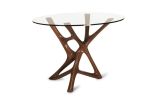 Amorph Ava Center or Dining Table, Solid Wood Stained | Tables by Amorph. Item composed of wood & glass