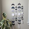 Wooden Moon Phase Wall Hanging | Wall Sculpture in Wall Hangings by Over the Knotted Moon. Item made of wood & fabric