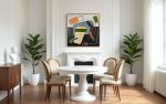 Peach and Pink | Paintings by Rebekah Andrade. Item composed of canvas in contemporary or modern style
