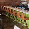 Tufted Back Bar Stool - 2285 | Chairs by Richardson Seating Corporation | The Peached Tortilla in Austin. Item composed of metal & leather