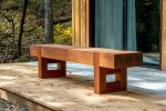 Cedar notched timber bench | Benches & Ottomans by RealSimpleWood LLC