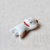 Lucky Cat Trio: Japanese Porcelain Maneki Nekko Figurines | Ornament in Decorative Objects by Maia Ming Designs. Item in japandi style