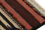 Vintage Afghan Kilim Rug with Polychromatic Stripes | Area Rug in Rugs by Rug and Kilim. Item made of wool