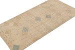 Vintage Zeki Müren Rug in Beige, Blue and Pink Geometric | Area Rug in Rugs by Rug and Kilim