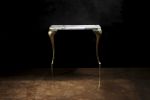 Lychorinda Cast Bronze & Marble Console Table by Costantini | Tables by Costantini Design. Item composed of bronze and marble
