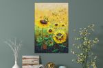 Dancing Swallowtails among Sunflowers | Oil And Acrylic Painting in Paintings by DaggArt
