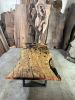 Black Olive Epoxy Resin Custom Live Edge Dining Table | Tables by TigerWoodAtelier. Item made of wood & metal compatible with minimalism and contemporary style