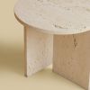 Travertine Side Table - KYUSHU by Lebanto | Tables by Lebanto. Item composed of marble in minimalism or contemporary style
