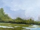 Meadow Stillness - Coastal Wetlands Painting on Canvas | Oil And Acrylic Painting in Paintings by Filomena Booth Fine Art. Item composed of canvas in contemporary or coastal style