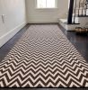 Handwoven Woolen Brown Runner Rug | Rugs by Evergreen Carpets. Item made of wool works with boho & minimalism style