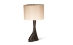 Amorph Nile Table Lamp in Desert Night Stain and Ivory Silk | Lamps by Amorph. Item composed of wood