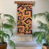 Large Scale Geometric Modern Wall Hanging - Customizable | Tapestry in Wall Hangings by The Good Vibe Effect. Item made of oak wood with cotton works with contemporary & eclectic & maximalism style