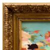 Contemporary "Petals" Abstract Painting in Vintage Frame | Oil And Acrylic Painting in Paintings by Suzanne Nicoll Studio. Item composed of wood in contemporary style