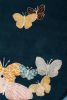 Spirit in the night sky. Round rug with butterflies. | Area Rug in Rugs by Sergio Mannino Studio. Item composed of wool & fiber
