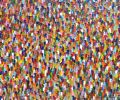 "Colorburst" 60x72" Oil on canvas | Oil And Acrylic Painting in Paintings by Melissa Ellis Art. Item made of canvas with synthetic