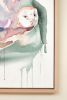 Flying Owl : Original Watercolor Painting on Canvas | Paintings by Elizabeth Becker. Item composed of canvas compatible with minimalism and contemporary style