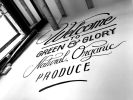 Sign painting | Signage by Laurène Boglio | Green and Glory in London. Item made of canvas & synthetic