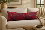 Authentic Turkish Kilim Lumbar Pillow Cover 14x36 Inches | Pillows by SewLaCo. Item made of cotton compatible with boho style
