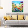 Hummingbird Flight — Original Acrylic Painting | Oil And Acrylic Painting in Paintings by DaggArt. Item made of canvas works with modern style