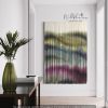 WARP Large Colorful Abstract Textile Wall Hanging | Macrame Wall Hanging in Wall Hangings by Wallflowers Hanging Art. Item composed of oak wood & wool compatible with boho and mid century modern style
