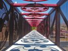 Blossom Hill Pedestrian Bridge | Public Sculptures by Vicki Scuri SiteWorks | Endicott Boulevard & Blossom Hill Road, San Jose, CA in San Jose. Item composed of steel