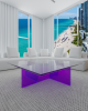 Sunny color or clear coffee table | Cocktail Table in Tables by Gusto Design Collection. Item composed of glass compatible with contemporary style