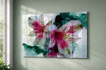 Pink Lily Fantasy II | Prints by Amber Lamoreaux Art. Item made of metal compatible with boho and contemporary style