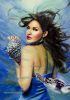 Queen of Cups, oil painting | Oil And Acrylic Painting in Paintings by Lucy Morningstar. Item made of synthetic