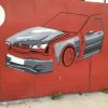 Commercial mural | Street Murals by Float boater murals | Anaheim Auto Wrecking in Los Angeles. Item composed of synthetic