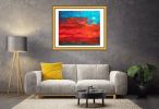 Heart Beat | Oil And Acrylic Painting in Paintings by Claire Szegvary. Item composed of canvas in minimalism or contemporary style
