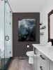 "empty houses" (sold) | Oil And Acrylic Painting in Paintings by VISCERAL HOME STUDIO. Item in boho or mid century modern style