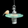 High Power Insulator Bird Feeder - Glass Aqua | Vases & Vessels by RailroadWare Lighting Hardware & Gifts. Item made of steel with glass works with industrial style