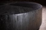 Segmented Round Black Oak Coffee Table | Tables by NO AGE FURNITURE STUDIO. Item composed of oak wood