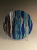 "Waves" fused glass wall sculpture | Sculptures by RosaModerna | Kaiser Permanente Skyport Medical Offices in San Jose