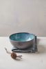 Blue Pottery Ramen Bowl | Dinnerware by ShellyClayspot. Item made of ceramic