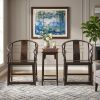Legacy Minimalist Ming Dynasty Style Horseshoe Armchair Trio | Chairs by Dynasty Artisan. Item composed of wood in minimalism or contemporary style