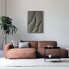 Relief Wall Art – Sculptural Plaster in Moss Green – Modern | Sculptures by Vaiva Art Atelier. Item composed of wood and marble in minimalism or contemporary style