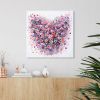 Petal Dance — Original Impasto Heart Painting | Oil And Acrylic Painting in Paintings by DaggArt. Item composed of canvas in contemporary style