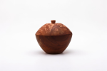 Spalted Applewood Lidded Vessel – Hand‑Turned | Decorative Bowl in Decorative Objects by Holzkunst Samuel Meisinger. Item made of wood works with art deco & modern style
