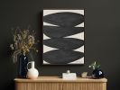 "Stillness" Black I Affirmations Painting on Canvas | Oil And Acrylic Painting in Paintings by ART + ALCHEMY By Nicolette Atelier. Item composed of wood & canvas compatible with minimalism and mid century modern style