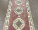 Vintage Turkish Rug Runner | 2.4 x 10.7 | Runner Rug in Rugs by Wool and Rug. Item made of wool compatible with boho and country & farmhouse style