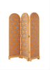 Circuit Patterned Satin Upholstered Solid Wood Room Divider | Decorative Objects by ALPAQ STUDIO. Item composed of wood compatible with mid century modern and contemporary style