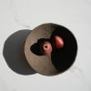 Fluted Centerpiece Bowl in Earthen Brown Concrete | Decorative Bowl in Decorative Objects by Carolyn Powers Designs. Item composed of concrete in minimalism or contemporary style