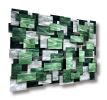 "Viridian" Glass and Metal Wall Sculpture | Wall Hangings by Karo Studios. Item composed of metal and glass
