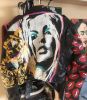 Kate Moss Hand-Painted Vintage Leather Jacket | Apparel in Apparel & Accessories by ShammyBuns Art (SBA). Item made of leather