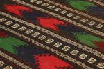 Vintage Afghan Kilim, with Polychromatic Striped Patterns | Area Rug in Rugs by Rug and Kilim. Item made of wool