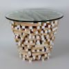 "Purity" accent table | End Table in Tables by Richard Chalmers. Item made of wood & glass compatible with boho and contemporary style