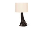 Amorph Nile Table Lamp in Ebony Stain and Ivory Silk Shade | Lamps by Amorph. Item made of wood