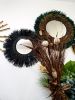 Raffia Mirror, Single Round Raffia Mirror, Boho Mirror | Decorative Objects by Magdyss Boutique. Item composed of bamboo & cotton compatible with boho and contemporary style